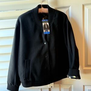 Well Worn Black Bomber Jacket for Women